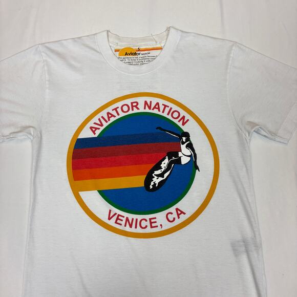 Aviator Nation Venice CA Logo T Shirt Women's Small Retro Casual - Picture 2 of 9